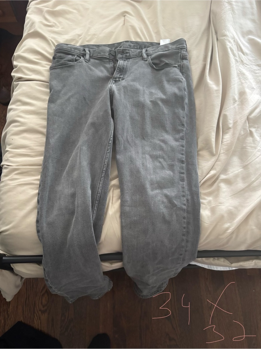 Classic High-Rise Mens Gray Jeans
